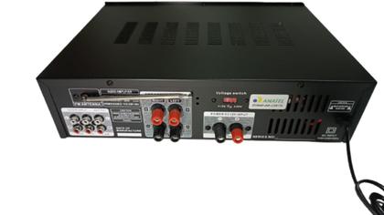 Imagem de Amplificador De Som Ambiente Potente 60w Bluetooth Karaoke Mp3 Usb Fm Receiver Bivolt Lelong 707