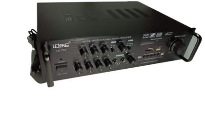 Imagem de Amplificador De Som Ambiente Potente 60w Bluetooth Karaoke Mp3 Usb Fm Receiver Bivolt Lelong 707