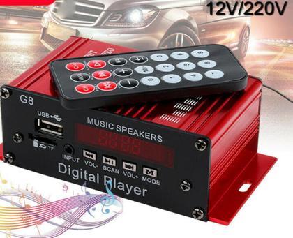 Imagem de Amplificador De Som Com Bluetooth Fm Usb 2 Canais Audio Receiver 200w