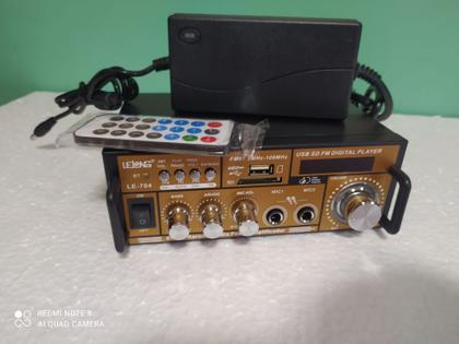 Imagem de amplificador de som, le704, com bluetooth, radio fm, usb, bivolt