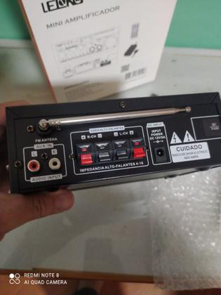 Imagem de amplificador de som, le704, com bluetooth, radio fm, usb, bivolt