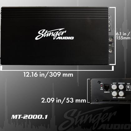 Imagem de Amplificador de subwoofer de áudio de carro Stinger MT20001 2000W RMS