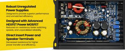 Imagem de Amplificador de subwoofer de áudio de carro Stinger MT20001 2000W RMS