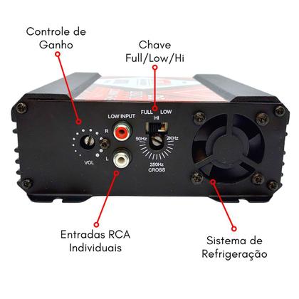 Imagem de Amplificador Módulo de Som Automotivo 1.200 wrms DS 1200.1