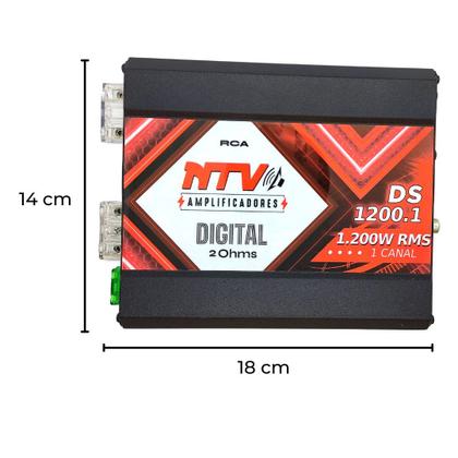Imagem de Amplificador Módulo de Som Automotivo 1.200 wrms DS 1200.1
