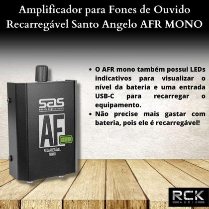 Imagem de Amplificador para Fones de Ouvido Recarregável Santo Angelo AFR MONO