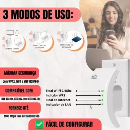 Imagem de Amplificador Repetidor: Amplificador Extensor Wifi