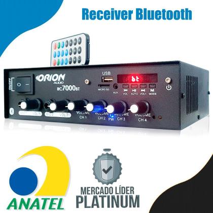 Imagem de Amplificador Som Ambiente 500 Watts Blue 4 Canais Rc7000bt