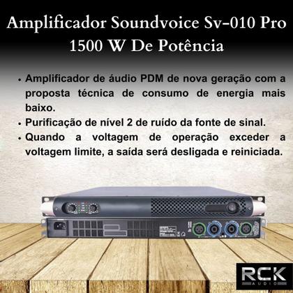 Imagem de Amplificador Soundvoice Sv-010 Pro 1500 W De Potência