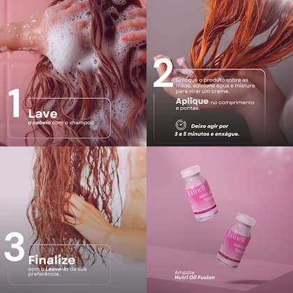 Imagem de Ampola Nutrição Power Dose Lunell Nutri Oil Fusion 15ml
