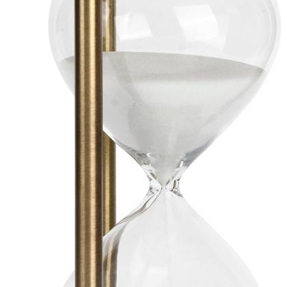 Imagem de Ampulheta Decorativa 60 Minutos em Metal Tamanho Grande 32 cm - Dourada