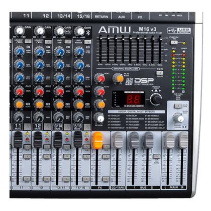 Imagem de AMW M16 Fx v3 Mesa de Som 16 Canais com EFX Player Sub Out e Interface !