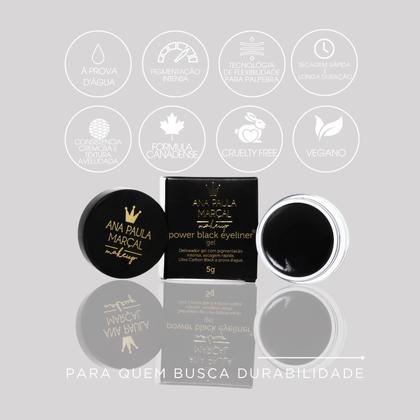 Imagem de Ana Paula Marçal Power Black Gel Eyeliner  Delineador em gel 5g