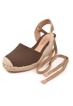 Imagem de Anabela Espadrille de Amarrar Feminina Sandália Clássica Casual Macerata