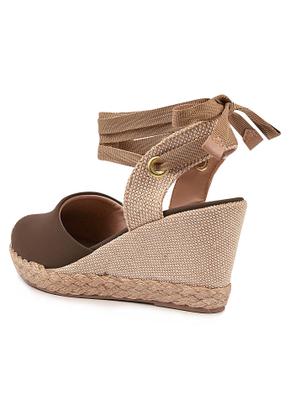 Imagem de Anabela Espadrille de Amarrar Feminina Sandália Clássica Casual Macerata