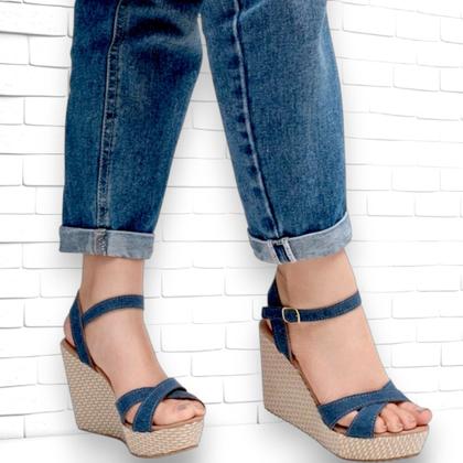 Imagem de Anabela Sandália Feminina Tamanco Plataforma Sandalia Salto Alto Anti Derrapante Conforto Qualidade