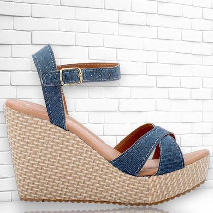 Imagem de Anabela Sandália Feminina Tamanco Plataforma Sandalia Salto Alto Anti Derrapante Conforto Qualidade