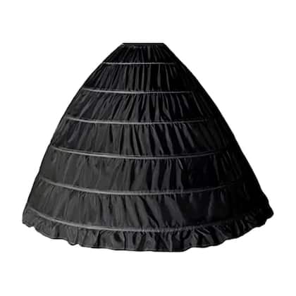 Imagem de Anágua Saiote Armação Vestido de Festa Baile 6 Aros Preto