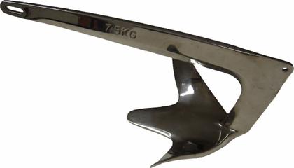 Imagem de Âncora Bruce Aço Inox 7,5 Kg Alto Brilho Para Lancha Barco