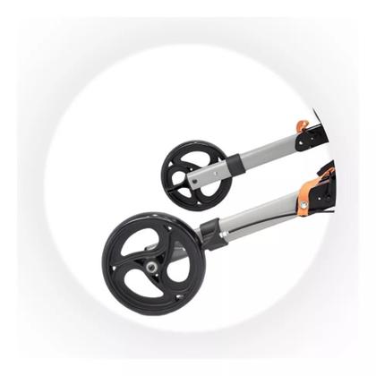 Imagem de Andador Adulto Idoso 4 Rodas Dobrável Com Freio Cesta Banco