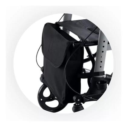 Imagem de Andador Adulto Idoso 4 Rodas Dobrável Com Freio Cesta Banco