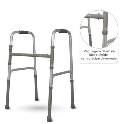 Imagem de Andador Alumínio Fixo Móvel Dobrável D10 Pop 100 Kg Dellamed