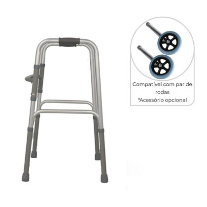 Imagem de Andador Alumínio Fixo Móvel Dobrável D10 Pop 100 Kg Dellamed
