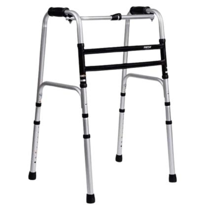 Imagem de Andador Articulado Fixo Dobrável Desmontável 130kg Alumínio Adulto Idoso Prata