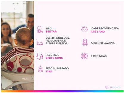 Imagem de Andador Bebê Infantil Musical Sonoro Rosa Menina Barato