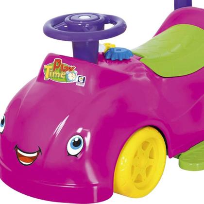 Imagem de Andador Carrinho Play Time com Empurrador Rosa para Bebê