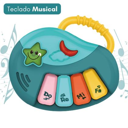 Imagem de Andador de Bebê Infantil Menino Com Teclado Musical Brinquedo Educativo