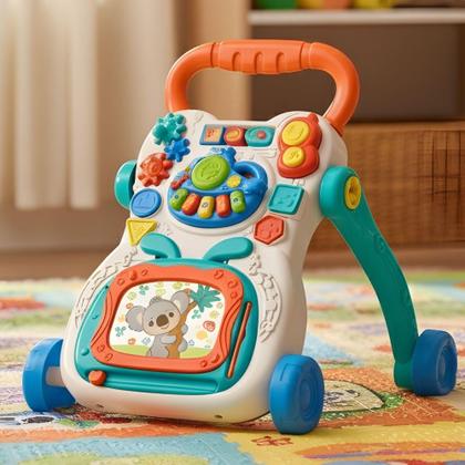 Imagem de Andador de Empurrar Musical Bebê Divertido com Luz Rodinhas - Brinq Baby