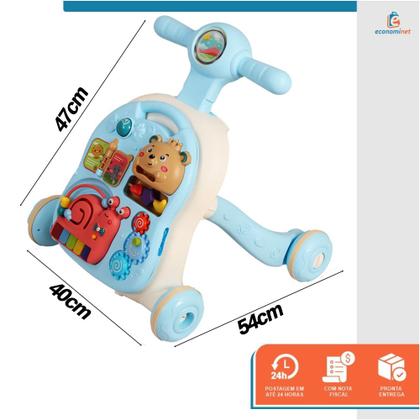 Imagem de Andador Didático Bebê Criança 3 em 1 Infantil Centro de Atividades Brinquedo Desenvolvimento Educativo