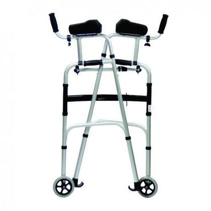 Imagem de Andador Dobrável Elevado Com Assento de  alumínio idoso reabilitação- FST8230P -  Zimedical