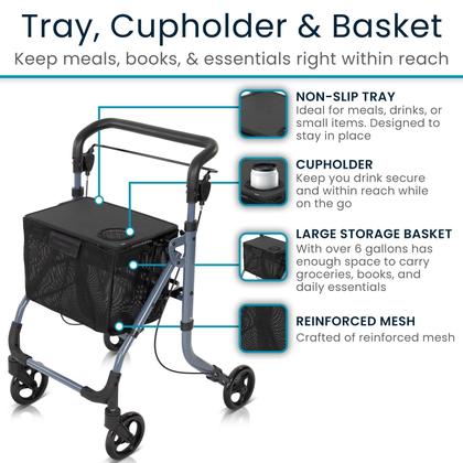 Imagem de Andador dobrável Rollator Vive para idosos, leve