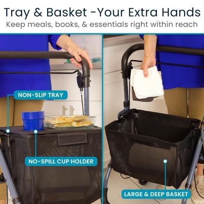 Imagem de Andador dobrável Rollator Vive para idosos, leve