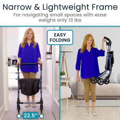 Imagem de Andador dobrável Rollator Vive para idosos, leve