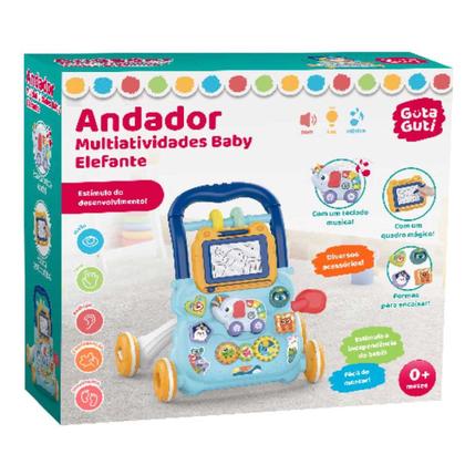 Imagem de Andador Empurrador Multiatividades Infantil Bebê Musical Azul