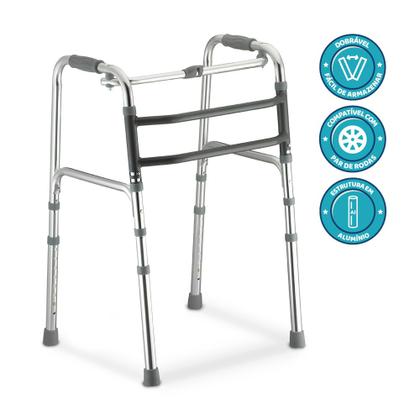 Imagem de Andador idoso adulto 130kg aluminio dobravel regulavel artic dellamed