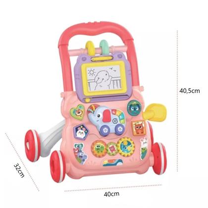 Imagem de Andador Infantil Educativo De Empurrar Multiatividades Rosa