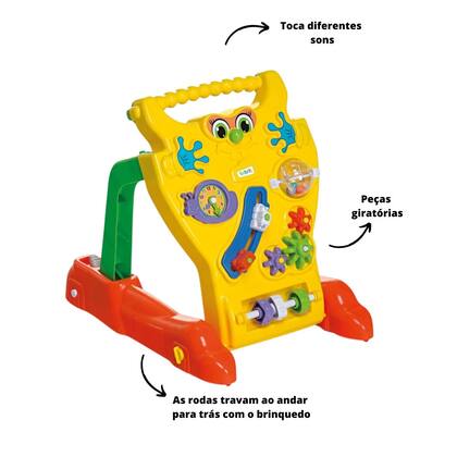 Imagem de Andador Infantil Feliz Didático 2 em 1 - Tateti