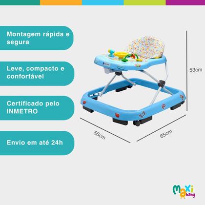 Imagem de Andador Infantil Musical Para Bebê Quick Maxi Baby - AZUL
