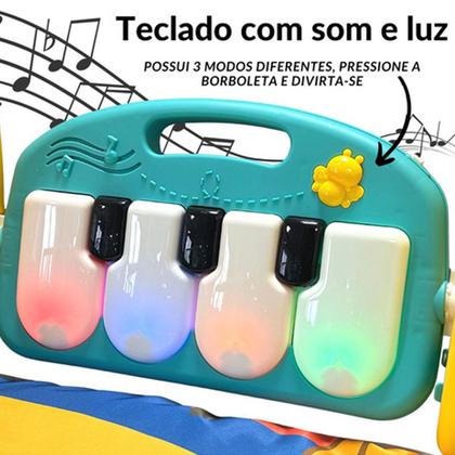 Imagem de Andador Infantil Musical Piano 2 em 1 Carrinho Empurrador Tapete Bebê Didático Importway Bw265