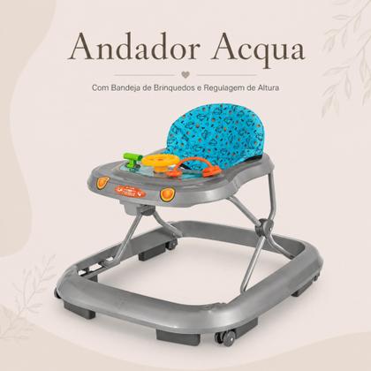 Imagem de Andador Infantil Musical Tutti Baby Acqua Explorador Cinza com Regulagem