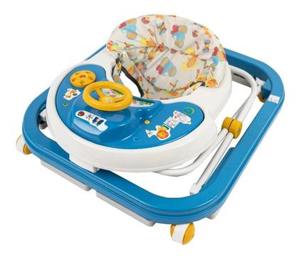 Imagem de Andador Infantil para Bebê Menino e Menina Andadja Andador Musical Azul Rosa Laranja Bichinhos Styll Baby