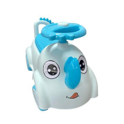 Imagem de Andador Infantil Rinoceronte Azul com Design Divertido e Estrutura Segura para Auxiliar os Primeiros Passos