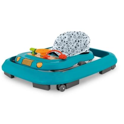 Imagem de Andador Infantil Safari II Azul Até 12kg Compacto, Seguro e Fácil de Limpar