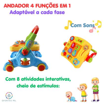 Imagem de Andador Mesinha Didática 4 Em 1 Infantil Educativo Musical 