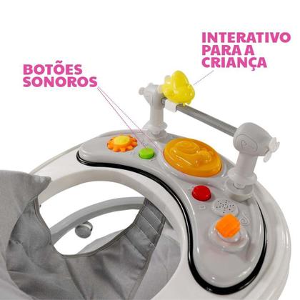 Imagem de Andador Musical Premium para Bebês Luz, Piano, Móbile, Base Estável  Mega Compras MC923