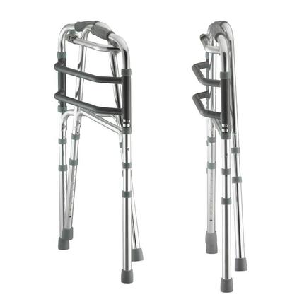 Imagem de Andador Ortopédico Dobrável Articulado Alumínio para Idoso Adulto 3 Barras Altura Regulável